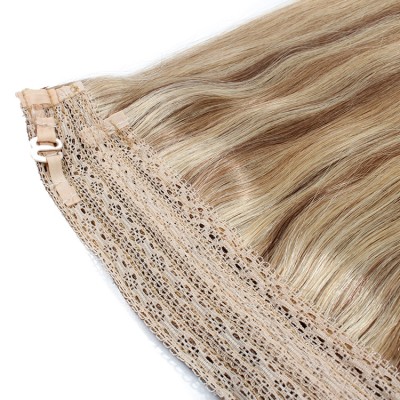 Wholesale virgin hair vendors cuticle aligned raw virgin human halo hair extensions