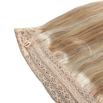 Top quality raw virgin hair extension customize halo hair extensions human hair