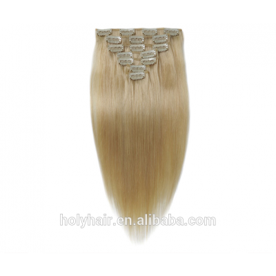 Hot sale natural blonde curly human hair extension