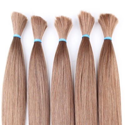 Raw human hair bulk 100% remy human hair extensions blond color raw hair from Vietnam