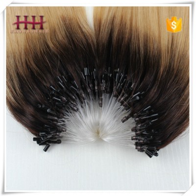 Double Wefts Single Drawn 100% Brazilian Hair 30 inch micro ring hair extensions