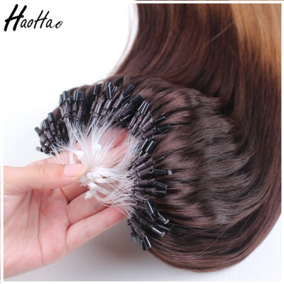 New beauty products virgin Brazilian hair double bead micro nano ring hair extensions