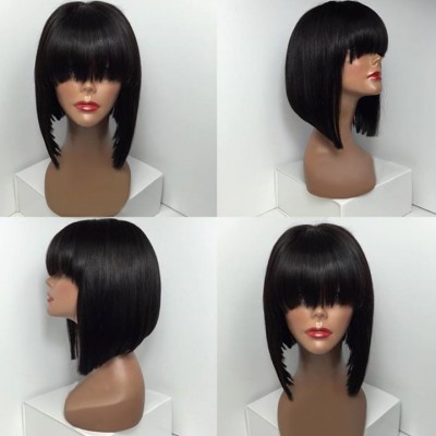 Wholesale Glueless 130% Density 100% Human Wigs Full Lace Sew In Wig Indian Hair