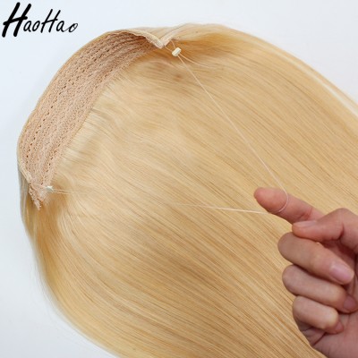 Different styles cuticle aligned 100% remy human halo hair extensions