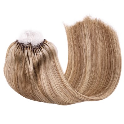 Full Cuticle Unprocessed 1g/strand Silky Straight Double Beads Micro Ring Russian Remy Hair Extension